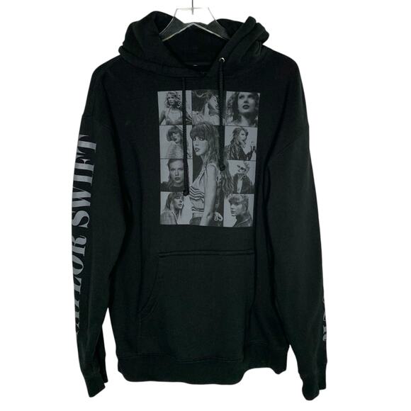 Taylor Swift L The Eras International Tour Merch Black Photo Hoodie Limited - Picture 1 of 8